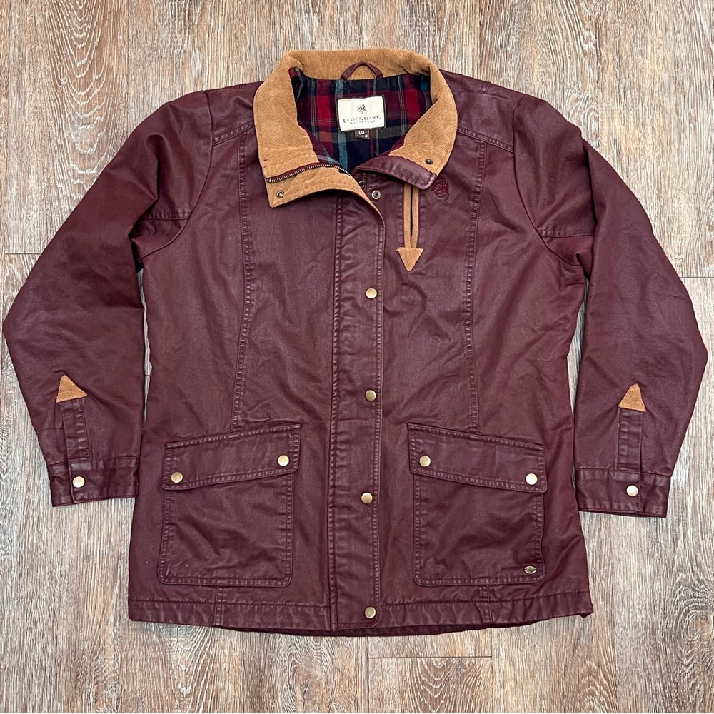 Legendary Whitetails Women’s Saddle Country Shirt Jacket - Maroon/Tan - Large - Picture 2 of 11